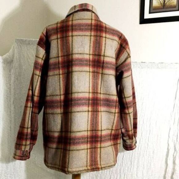 Riveted Wear Xenon Men Tan/Brown Plaid Jacket Men Size Large - Picture 6 of 13